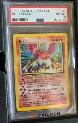 Ho-Oh Holo PSA 8 Neo Revelation #7