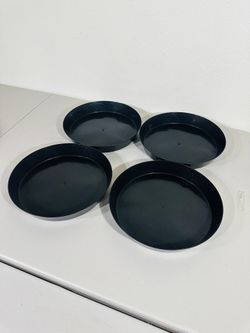 New Grow Pro Plant Saucer Set x4 Heavy Duty Black By Sunlight Supply Planter Pots Garden Nursery Greenhouse Coco