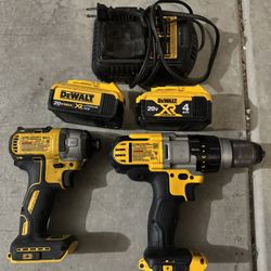 Dewalt Hammer Drill,impact, And Batteries