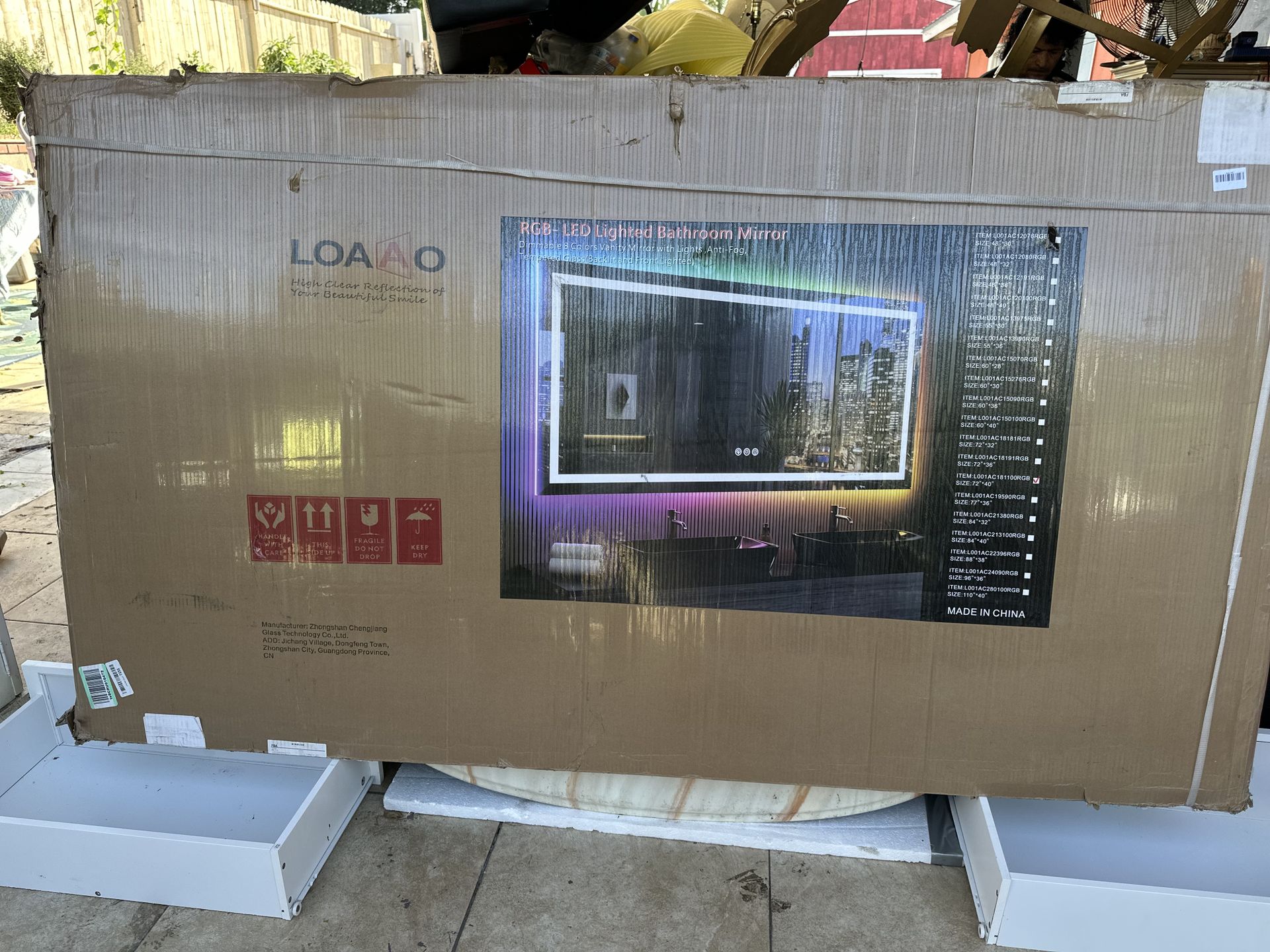 New 8 different light mirror