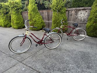 Pair Of Fair Elite Classic Cruiser Beach Cruiser Bike
