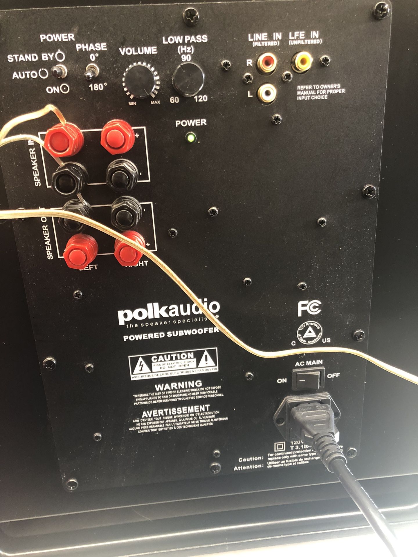 Polk Subwoofer Polk Audio Psw505 Replacement Amp Polk Psw505