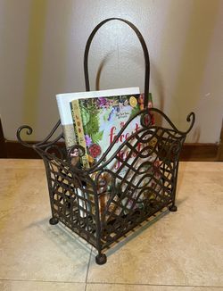 REDUCED Vintage Metal Rack, Magazines, Books, Towels Holder, Amenities Rack 