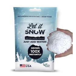 Let It Snow Instant Fake Snow Powder, for Kids, Holiday Decor, Sensory Play -1 Pack makes 1 gallon 