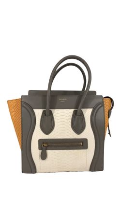 Celine Python Mini Luggage Tote Bag 