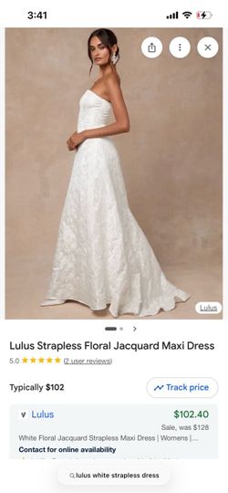 Lulus Strapless Floral Jacquard Maxi Dress
