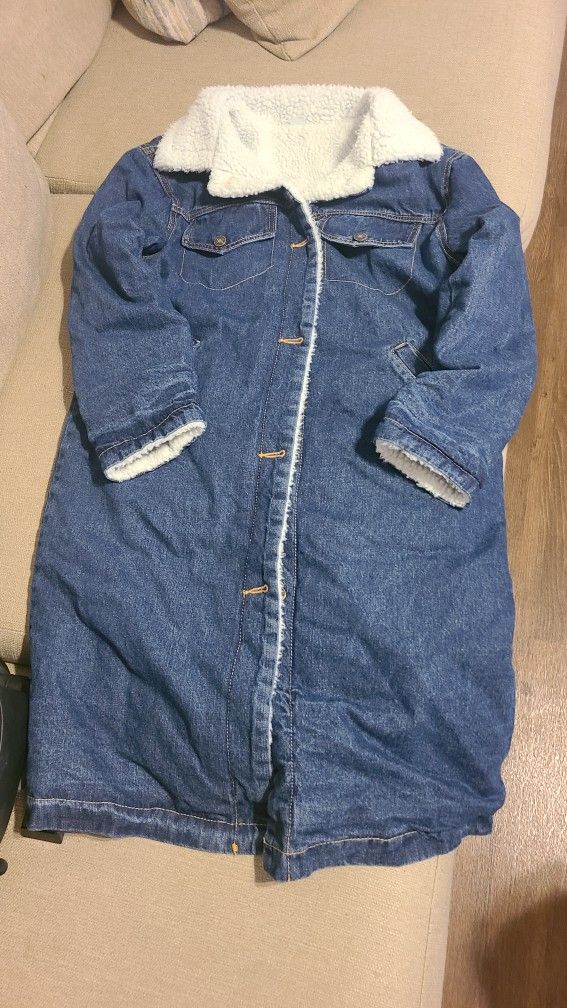 Jeans Woman's Long Jacket/coat