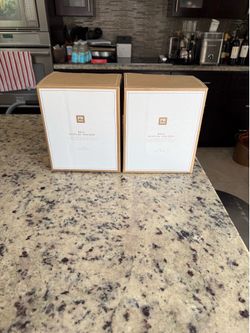 Set Of Two (2) New Pottery Barn Teen Large Wood Ball Holder - Sports Display Wall Mount SKU (contact info removed)