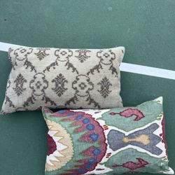Two Vintage Throw Pillows