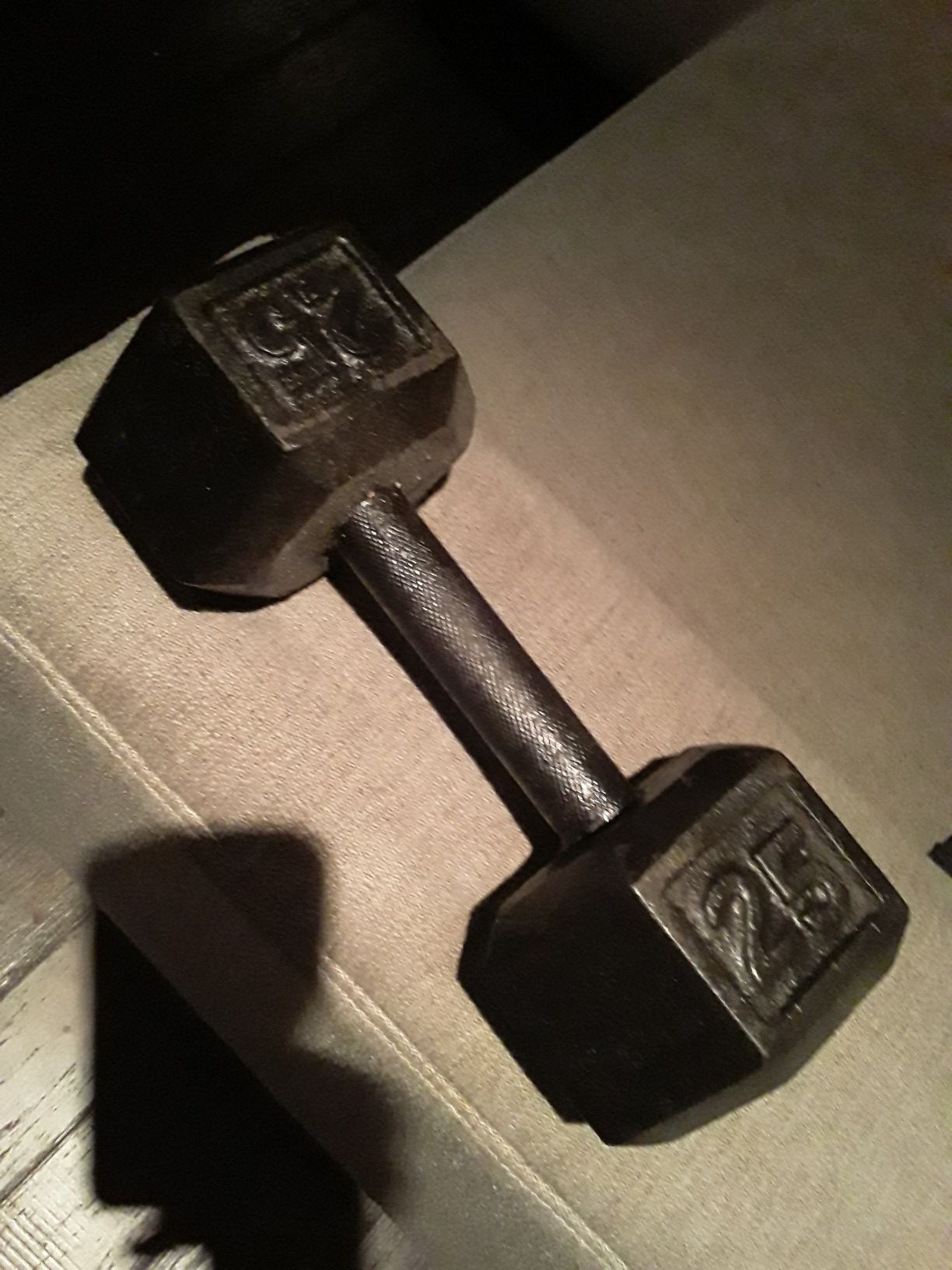 25 lbs dumbbell hex