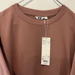UNIQLO CREW NECK MAUVE COLOR SHIRT-MEN’S XL NEW W/ TAGS
