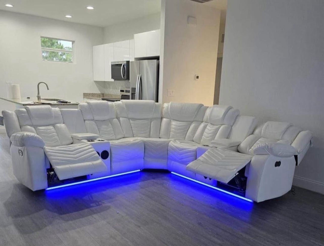 New Sectional In Box With Led Buy Now Pay Later $39 Down No Credit Needed