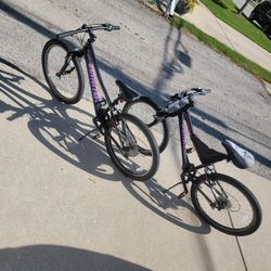 Pair Of Matching Specialized Hotrock Girls 24 Inch 7-speed Bicycle. Perfect Condition
