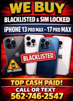 Buying blacklisted iPhones 17 pro max - 13 pro max