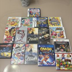 EMPTY Nintendo And PlayStation Game Cases