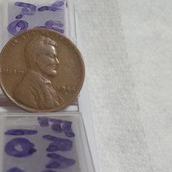 1944 Wheat Penny Error Doubleing On The S. And The 44 