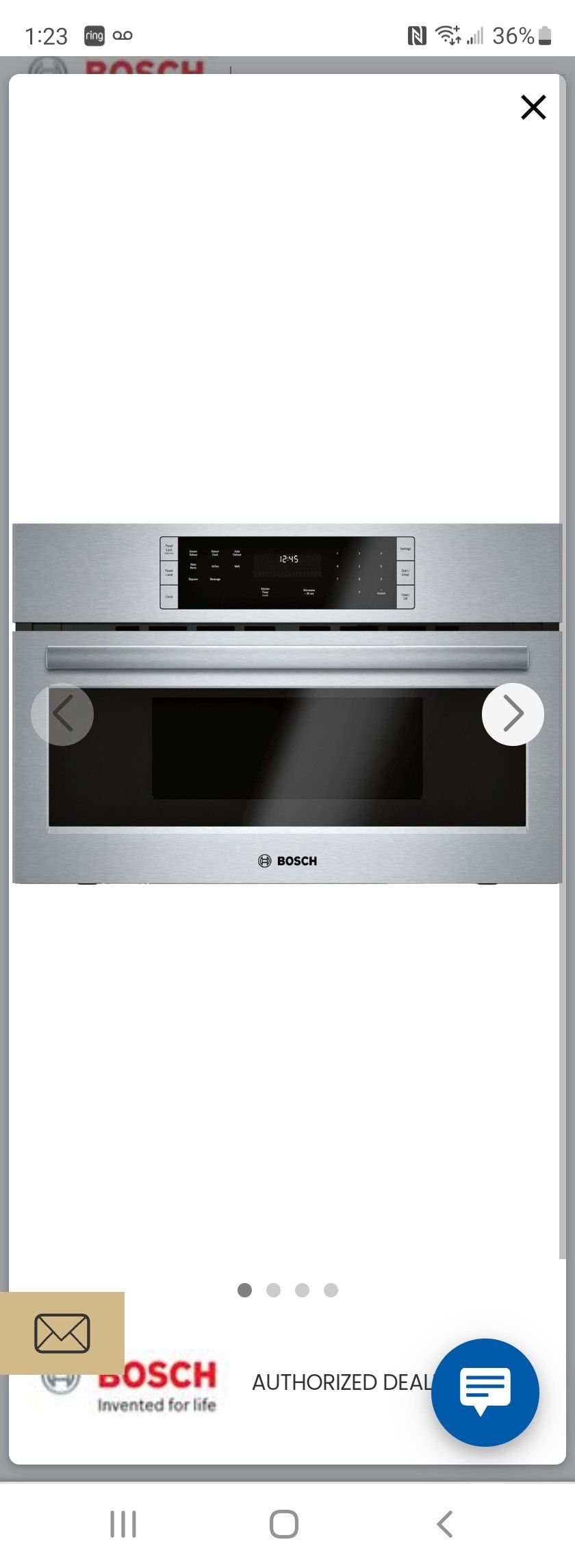 Bosch 500 Series 30 Inch Built-In Microwave Oven