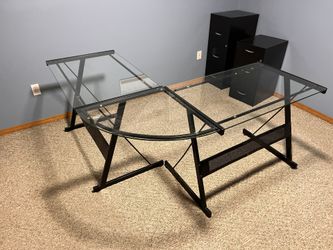 Black Glass Top desk