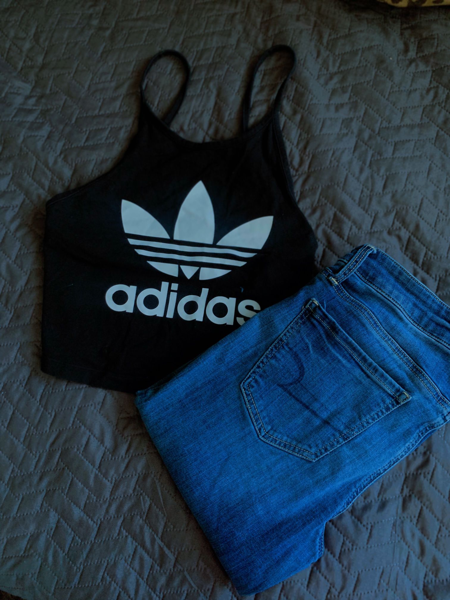 Adidas Black Halter Top