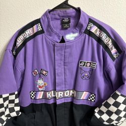 Sanrio kuromi Purple Checkered Racing Jacket 