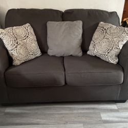 Small Couch Dark Gray Love Seat 
