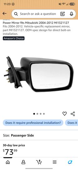 Side mirror for Mitsubishi