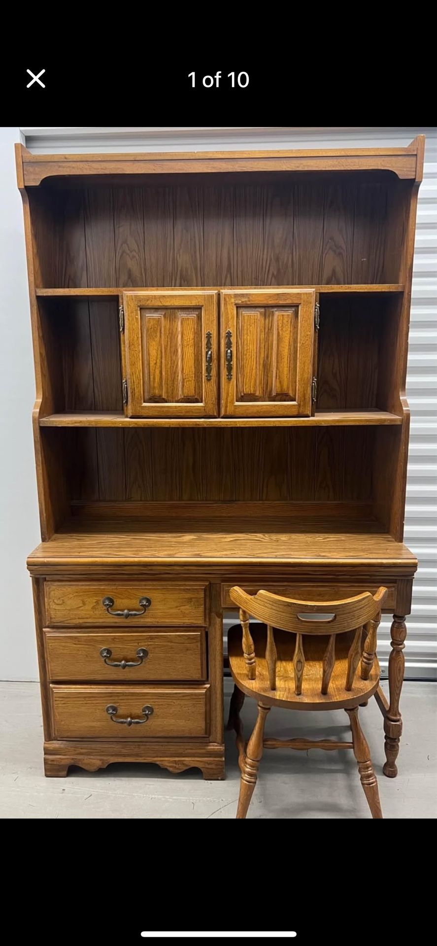 Bunk Bed Furniture Set Oak Wood 13 Pieces