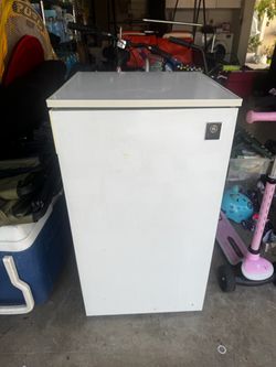 GE Compact Upright Fridge White
