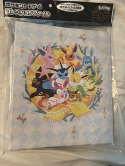 Japanese Eevee Evolution Collection Binder 9 Pockets Sleeves New