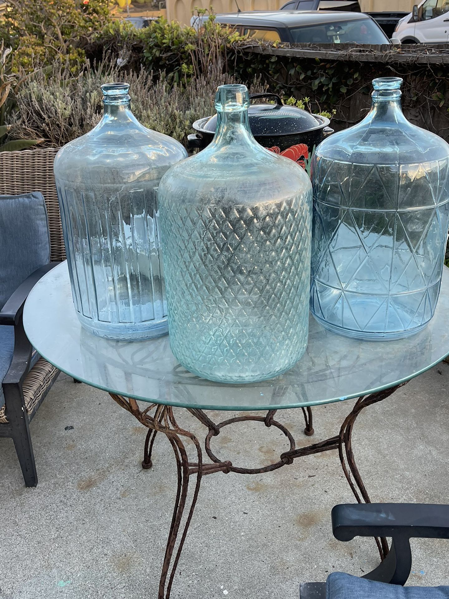 Blue Glass Vintage 5 Gallon Water Bottles