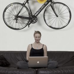 Cycloc Solo Bike Rack Wall Mount - White