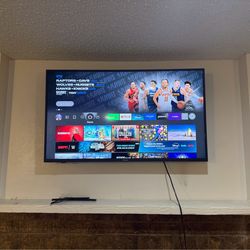 50” LED 4K FIRE TV w/ Wall Mount and Leg attachments