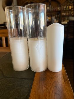 12 Hurricane Candle Holders & Candles $25