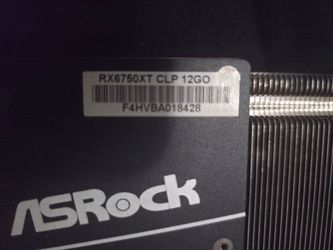 Amd 6750xt 12gb gpu, asrock challenger