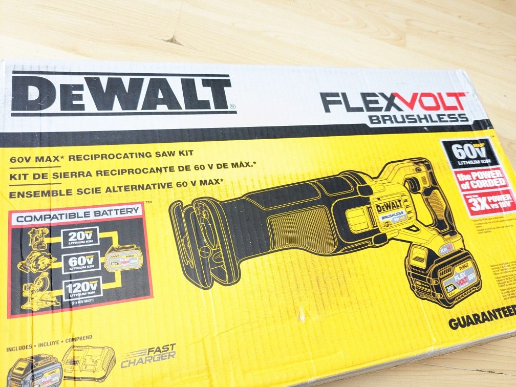 60V Max DeWalt FLEXVOLT Reciprocating Saw PRO- Combo Kit