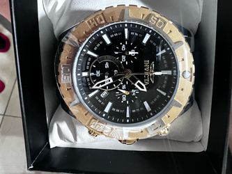 Invicta Chronograph Watch Gold and Black