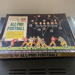 All Pro Football Board Game By Ideal; 1967