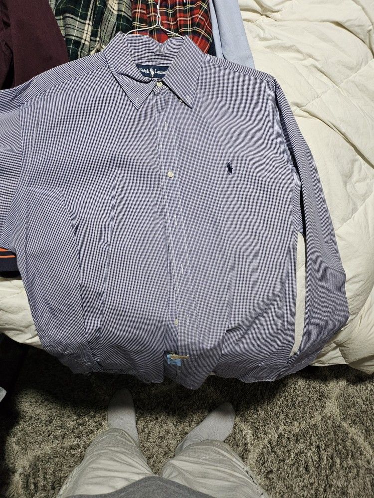 Size 16 37 Ralph Lauren Dress Shirt