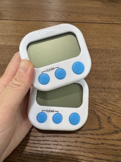 2 Digital Kitchen Timers – Fully Working – Magnetic & Stand