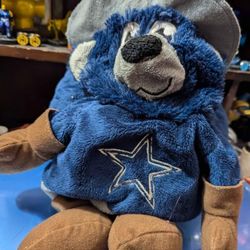 Dallas Cowboys Plush REVERSIBLE BEAR TO FOOTBALL 17" Toy NFL Stuffed Animal RARE 