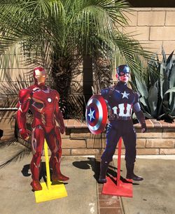 CAPTAIN AMERICA,IRON MAN & THE HULK....CHILDRENS PARTY PROPS❣️