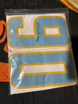 Los Angeles Chargers Ahkeem Mesidor Autographed Custom Jersey with PSA COA CERT