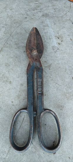 12". Wiss-9 drop-forged solid steel tin snips