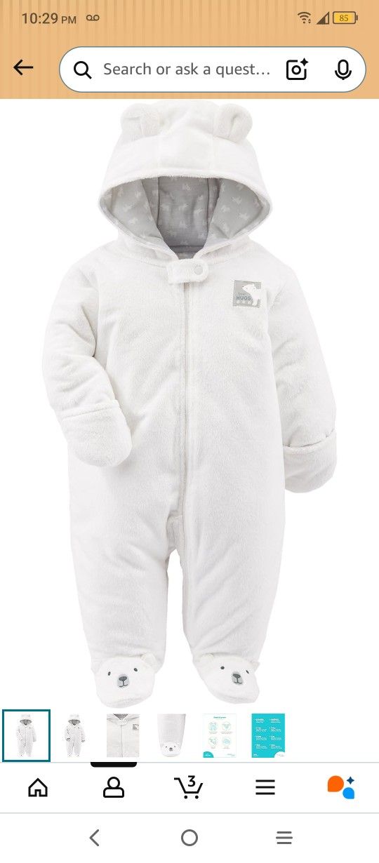 0-3 Months Winter Suit