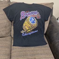Size Large, vintage Atlanta Braves, 1995 World Series Champions.