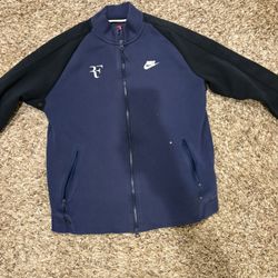 Roger Federer Nike Jacket Mens Medium Navy Blue Tech Fleece. 644780-451