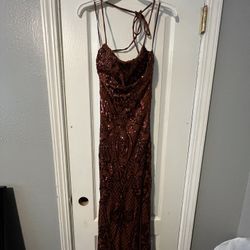 Brown Sequin Dress SIZE LARGE