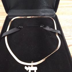 14KT SOLID GOLD CHAIN AND CHAI CHARM FINE JEWELRY 