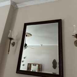 Wall Sconce  Glass Top And Metal Decorative Base / Brass Vintage Candle Holder Wall Home  Decor