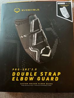 EvoShield Pro-SRZ 2.0 Double Strap Elbow Guard in size Large. In White